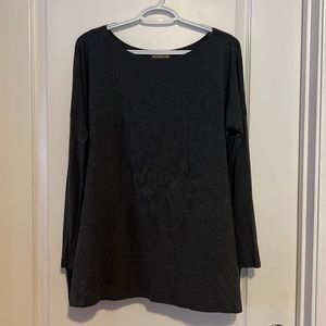Dark gray piko top